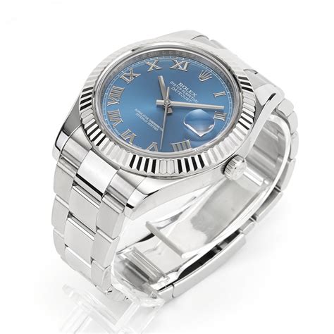 rolex datejust ii 41mm blue dial|Rolex Datejust 41mm for sale.